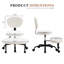 Fauteuil ergonomique recouvert de tissu à hauteur réglable de 25,8 po Olamide-130495928
