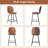 Upholstered Counter Stool With Metal Frame-855703121-856269034