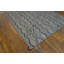 Tapis gris / bleu en laine noué à la main de conception unique 6 pi x 9 pi