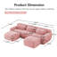 Canapé en forme de U sans os 32D à haute densité de conception de fond antidérapant avec combinaison de méridienne, emballage sous vide à compression complète, conception de siège profond pour la chambre à coucher, le bureau et le cinéma maison, rose