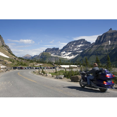 Biking In Montana by Benkrut - Wrapped Canvas Print