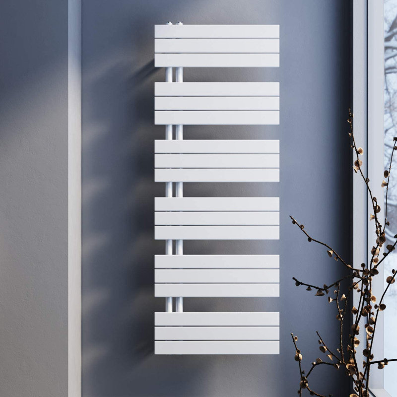 Rozella Flat Panel Towel Rail Heated Towel Rails, 159cm H x 60cm W x 10cm D
