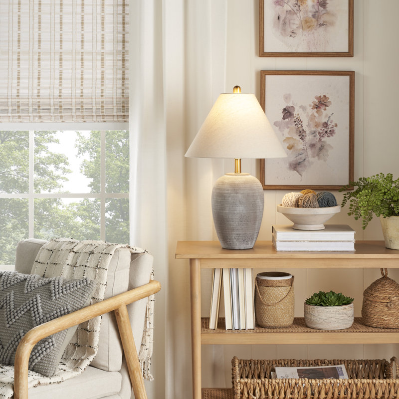 Lampe de table en céramique Bethnal, Brun, Beige
