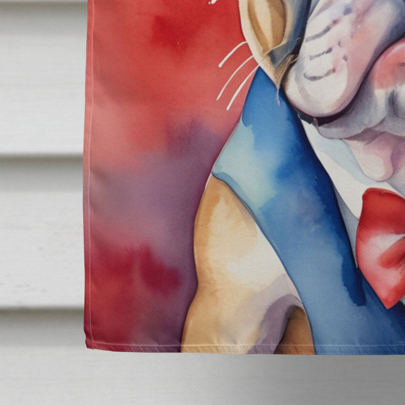 Drapeau patriotique de la maison américaine, Bouledogue français brun