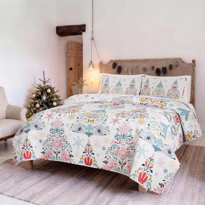 Avanti Folk Trees King Quilt Set