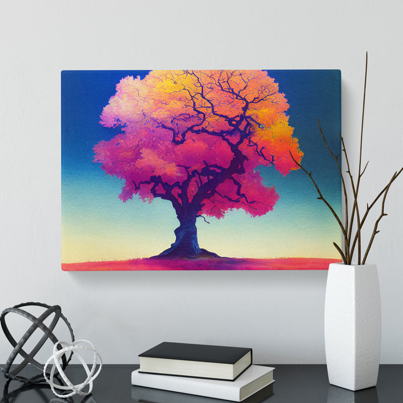 Stellar Oak Tree - Wrapped Canvas, 40cm H x 60cm W x 3cm D