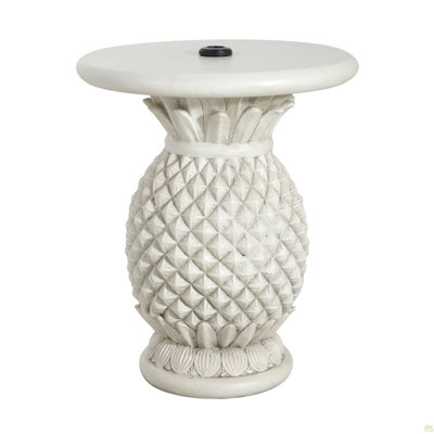 Outdoor Patio Pineapple-Shaped Magnesium Oxide Side Table Umbrella Base