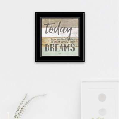 «Live Your Dreams Today», art mural encadré pour salon, impression murale décorative par Marla Rae
