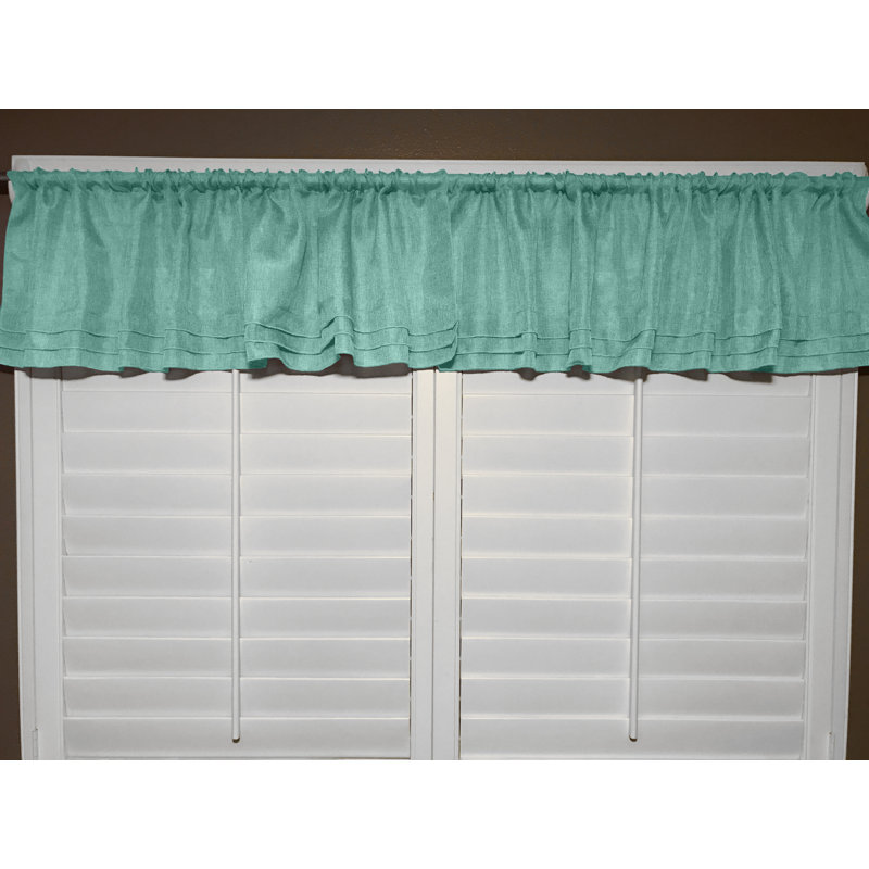 Piaf Tailored Window Valance, Blue