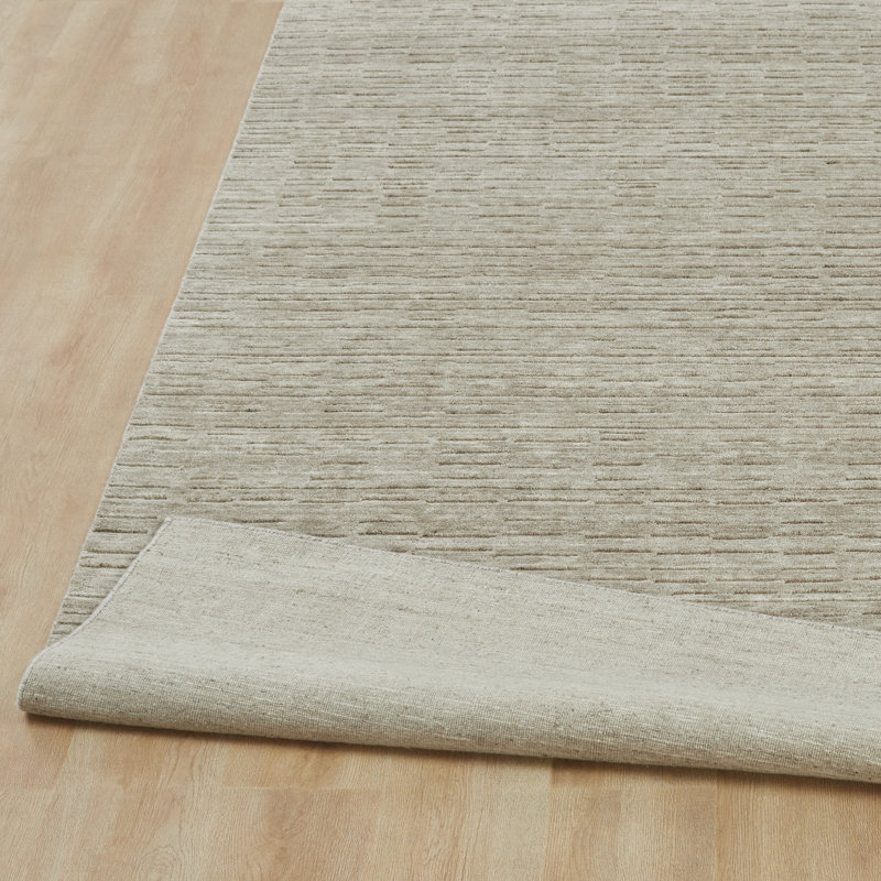 Luxe Warm Sand Wool Area Rug, Rectangle 8'6" x 11'6"