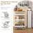 4-Tier Rolling Storage Cart Slim Kitchen Cart On Wheels With Open Shelves And Handle