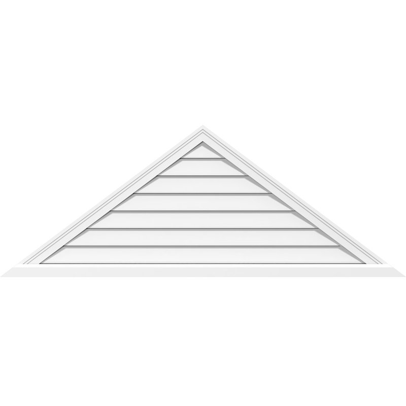 Ventilateur de pignon en PVC à structure triangulaire à montage en surface fonctionnel, H 16 po x l 64 po