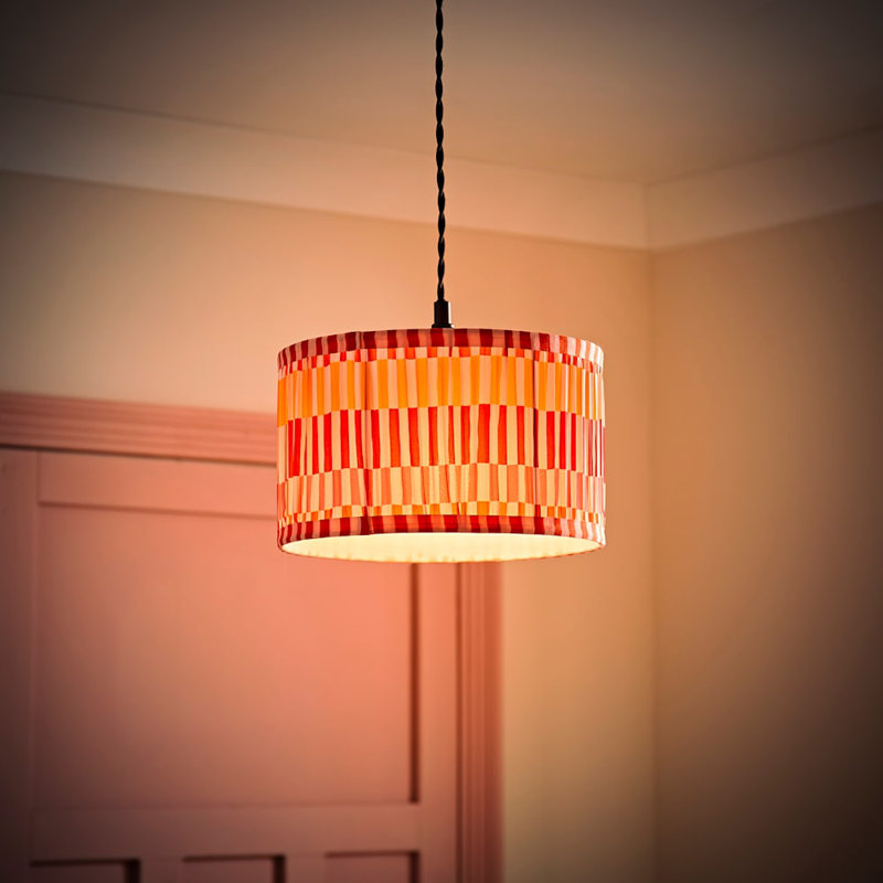Sulai Cotton Blend Drum Lamp Shade ( Slip-On ), Pink