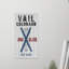 Reproduction d’art textuel sur bois, "vail ski club"-26009339