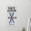 Reproduction d’art textuel sur bois, "vail ski club"-26009340