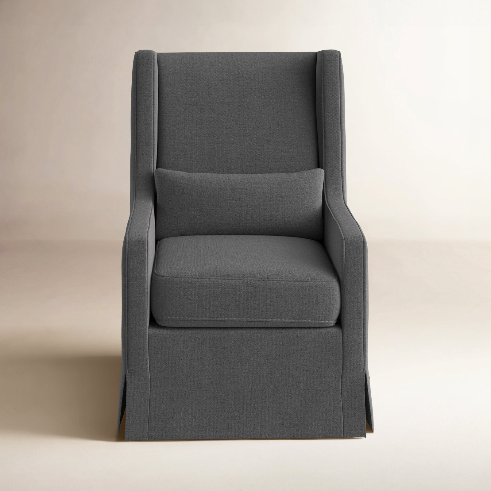 Laurence Linen Swivel Wingback Chair, Jette Linen