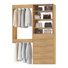 Système de garde-robe modulaire, design polyvalent et personnalisable pour un rangement et une organisation efficaces, en bois