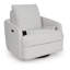 Fauteuil inclinable électrique pivotant Aiya, rangement, accoudoirs traversins, tissu gris