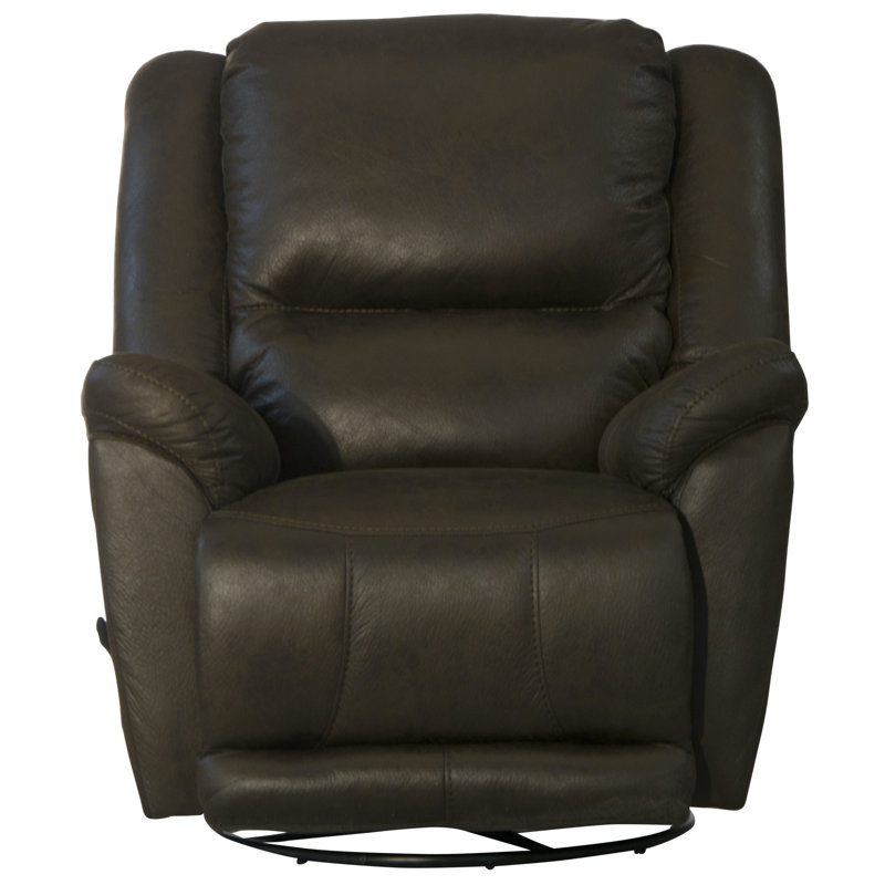 Cole Upholstered Swivel Glider Recliner, Mink Polyester