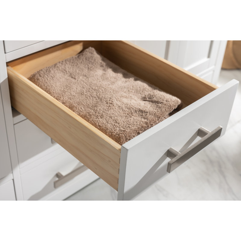 Ensemble de meuble-lavabo double 60 po Binion, Blanc