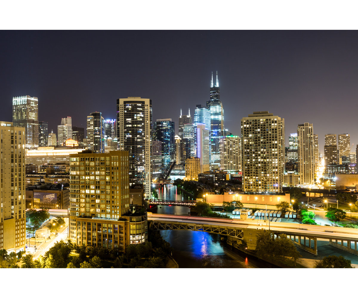 Hokku Designs Chicago Skyline by Bscottberg - Wrapped Canvas Photograph ...