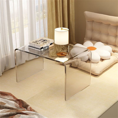 Bassheva C Shape Side Table Small Simple Modern Coffee Table Suitable for Living Room