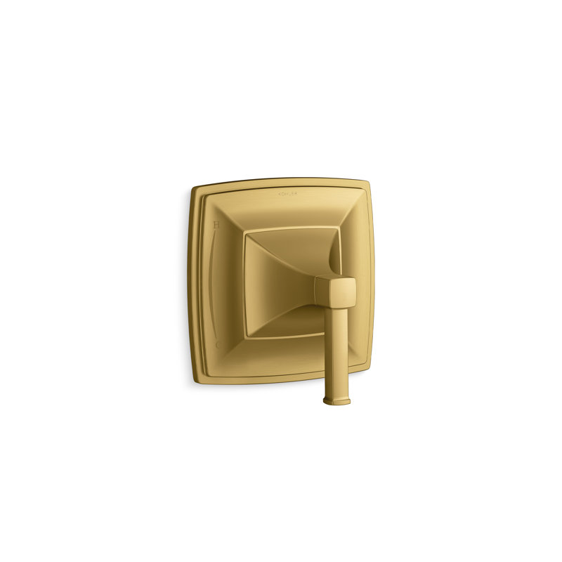Riff Tone Rite-Temp Pressure-Balancing Valve Trim, Vibrant Brushed Moderne Brass