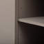 Armoire de rangement à portes verticales à rayures verticales avec poignées en métal, réglable