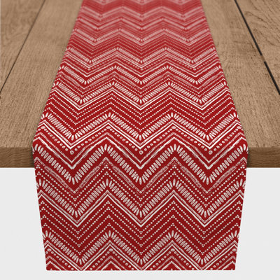 Clarra Rectangle Chevron Polyester Table Runner