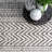 Amira Geometric Power Loom Performance Gray Rug-1272252059