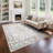Modern Floral Machine Washable Rug for Living Room, Farmhouse Flower Soft Non Shedding Floor Covering with Non Slip TPR Backing, Indoor Foldable Low Pile Thin Mat-1127282910