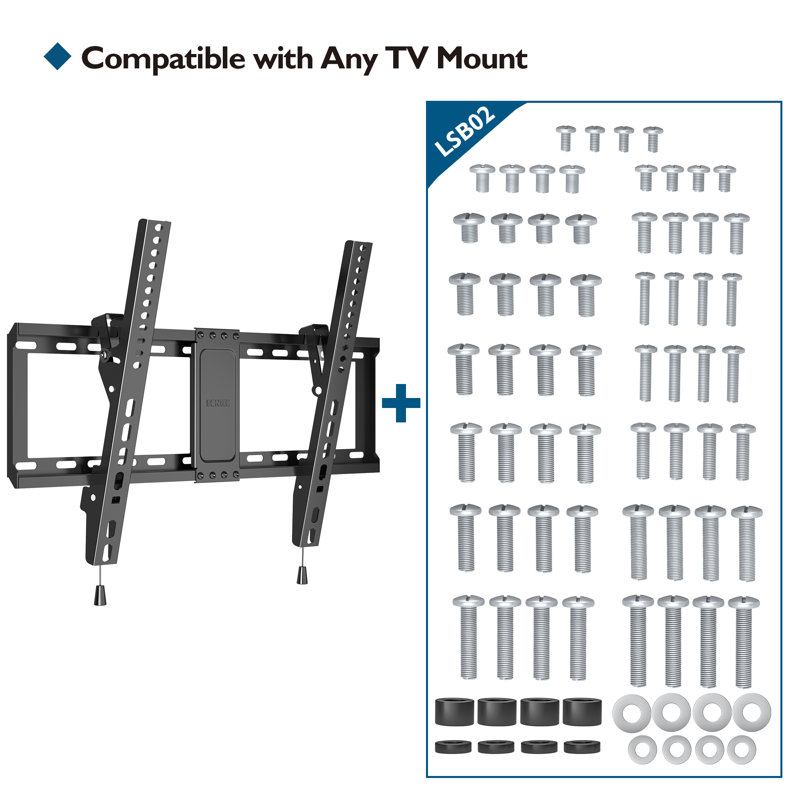Universal Tv Mounting Hardware Kit, Silver