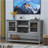 Sideboard Buffet Table With Doors,Grey