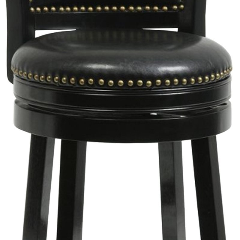 Tabouret de bar en bois massif, Noir