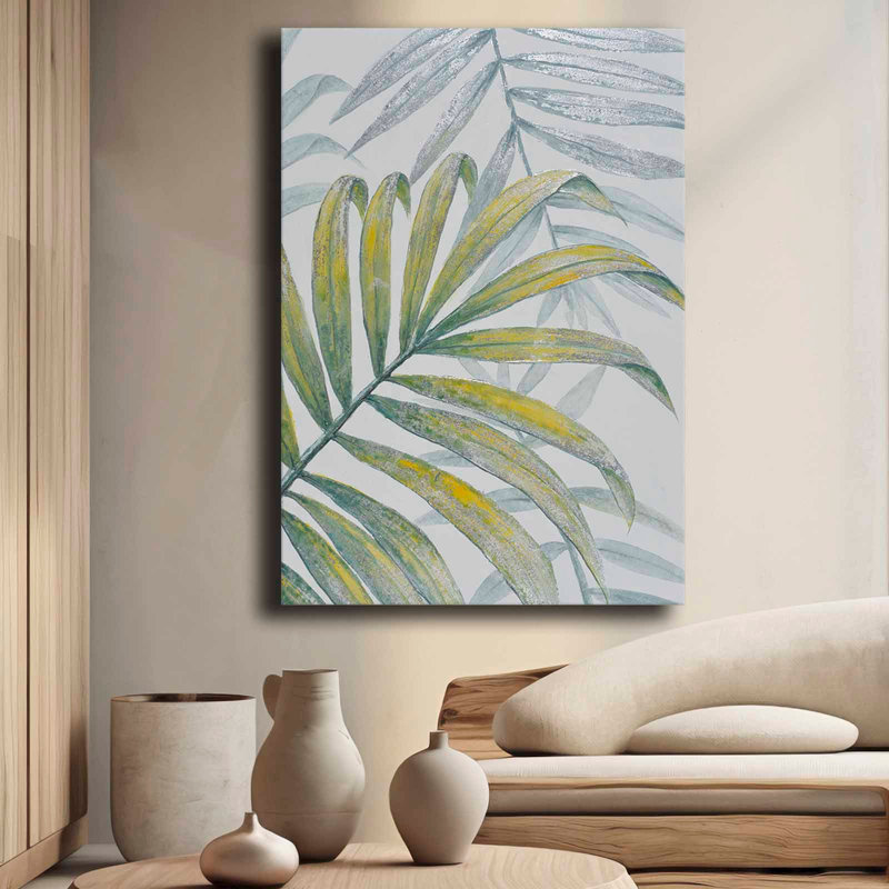 «Palm Leaf Breeze», art mural sur toile