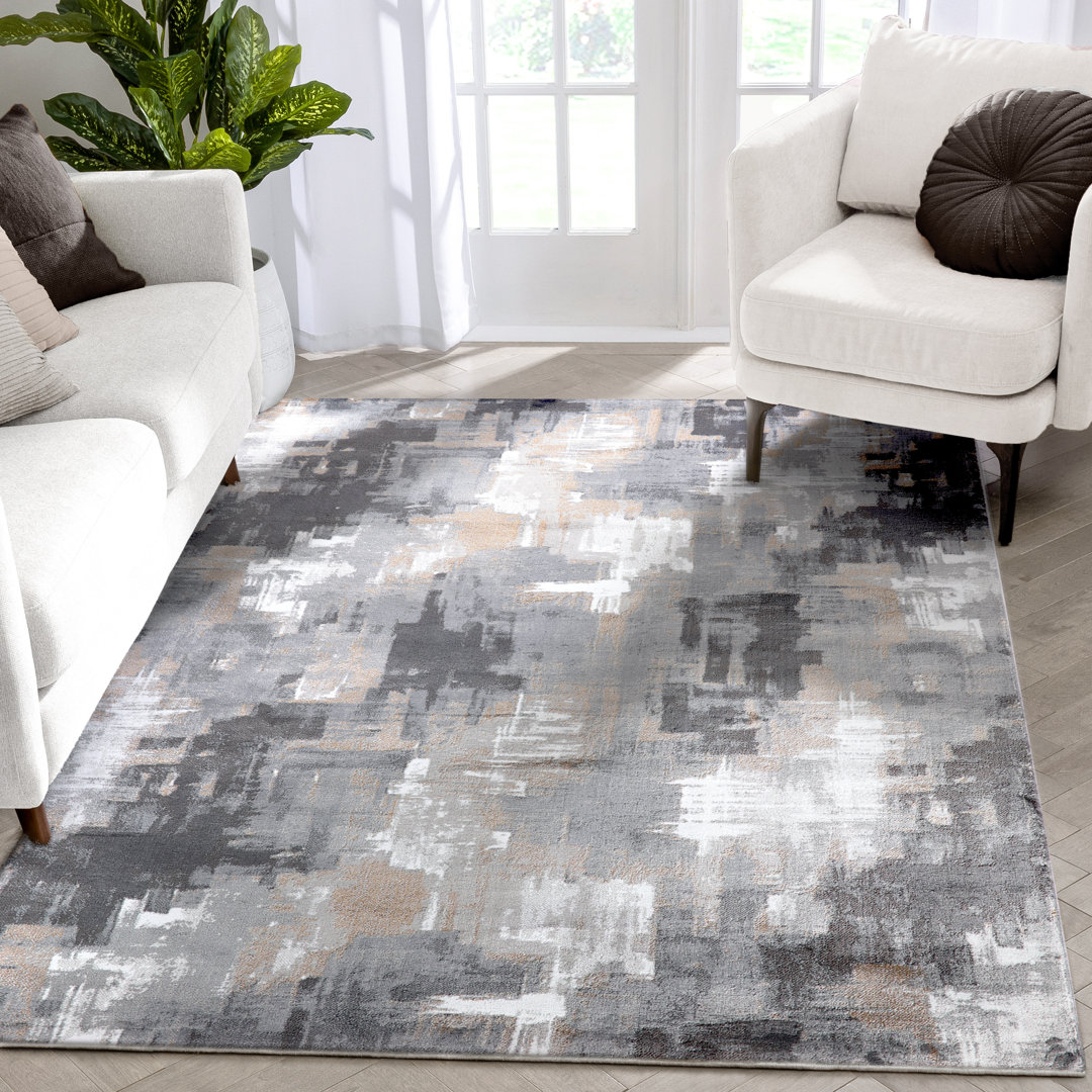 Well Woven Verity Lilith Abstract Modern Grey Area Rug