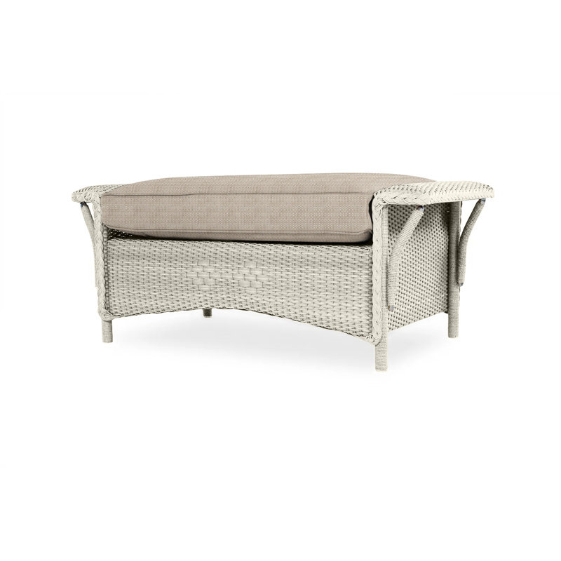 Nantucket Outdoor Ottoman, Beach Natural, Linen
