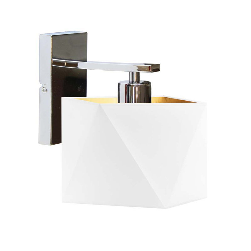 Zellers Steel Armed Sconce, White