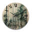 Redwood Tree Geometric Silence II - Abstract Oversized Wood Wall Clock-757016275