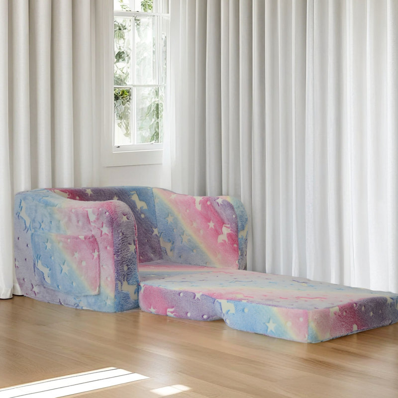 Canapé modulaire moderne pour enfants, canapé convertible supplémentaire en méridienne, canapé-lit 2 en 1 confortable pour enfants