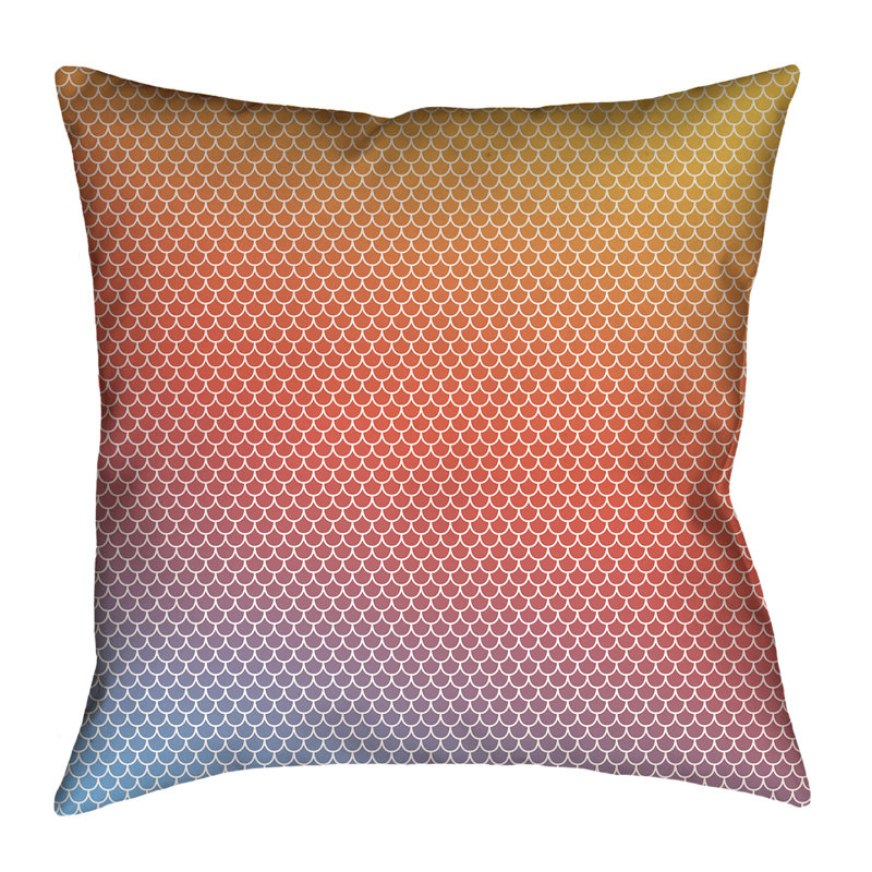Coussin Katelyn Elizabeth, 26 po x 26 po, Coucher de soleil, Sergé de coton