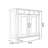 White Solid Wood Shoe Storage Bench