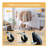 Richaad 36.4'' Iron Adjustable Rolling Clothing Rack