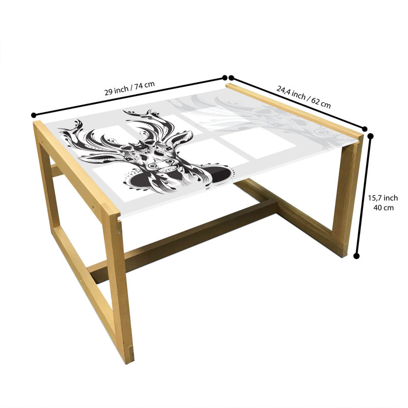 Innocenza Sled Coffee Table, 62cm H x 74cm W x 40cm D