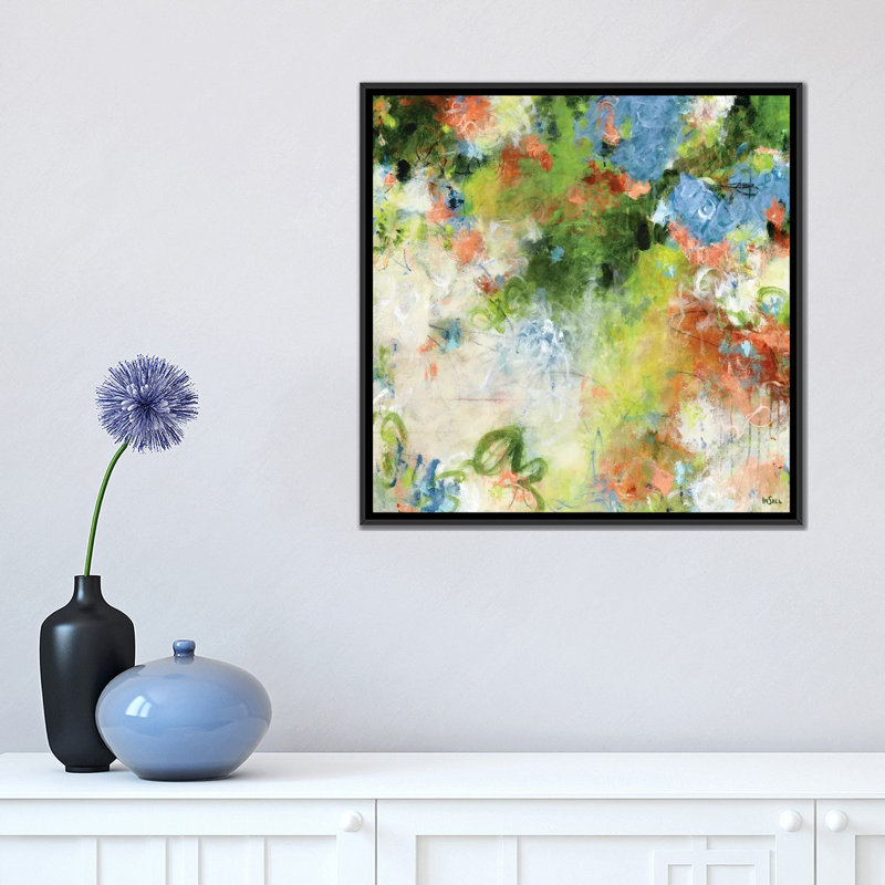« espoir eternal », impression sur toile, H 18 po x l 18 po x P 1,5 po, Toile avec cadre noir, Pas de tapis