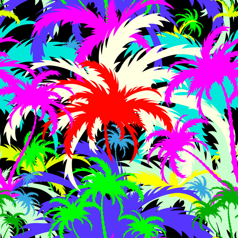 Palm Trees Design - Wrapped Canvas Print, 122cm H x 122cm W