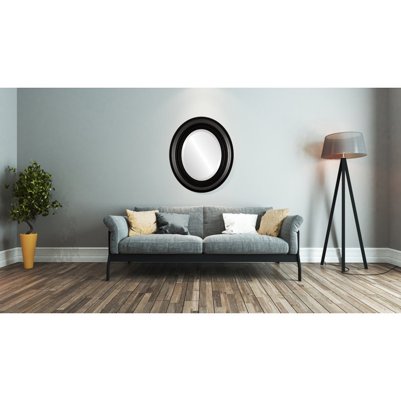 Miroir d’appoint biseauté côtier Pinter, 22 po x 18 po, Noir