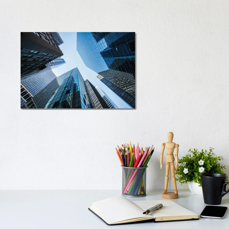 Modern Office Buildings Near Wall Street, New York City by Jan Becke - Wrapped Canvas Print, 20.32 cm H x 30.48 cm W