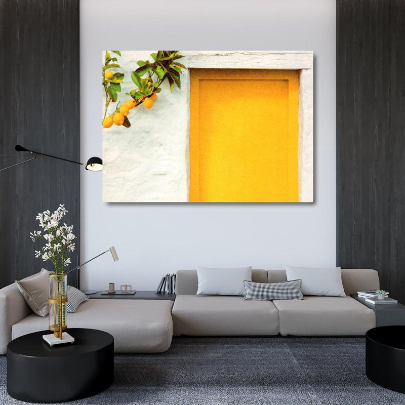 Citrons avec porte jaune IMA-M476, H 35 po x l 48 po