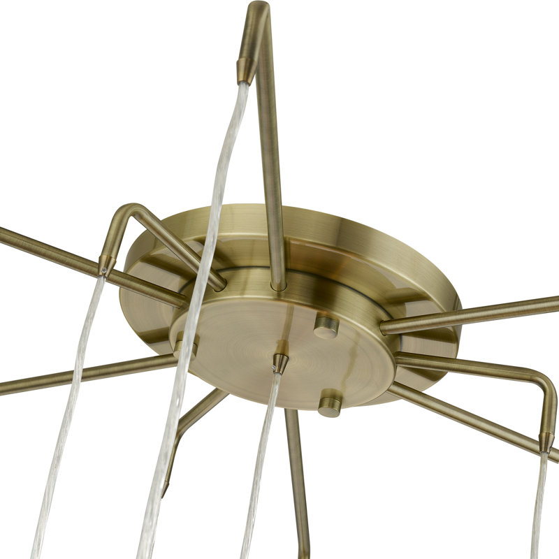 Traneisha 15 - Light Dimmable Chandelier, Antique Brass